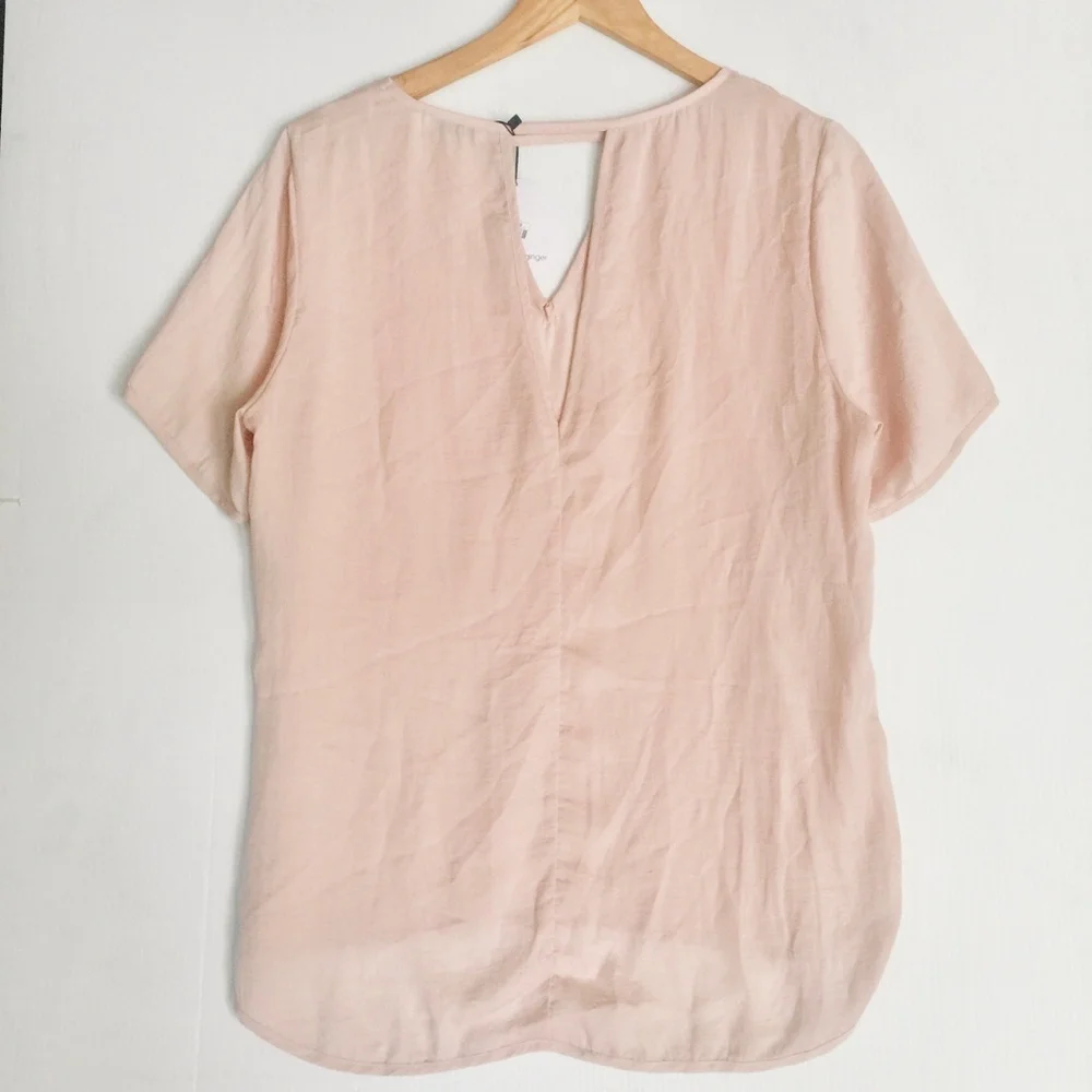 New Toby Heart Ginger silky rose pink top shirt‎ M - Picture 6 of 7
